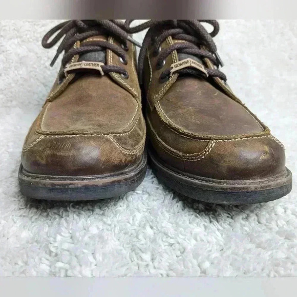 DOCKERS Men loaffers shoes size 11 leather tan  color - Picture 4 of 11